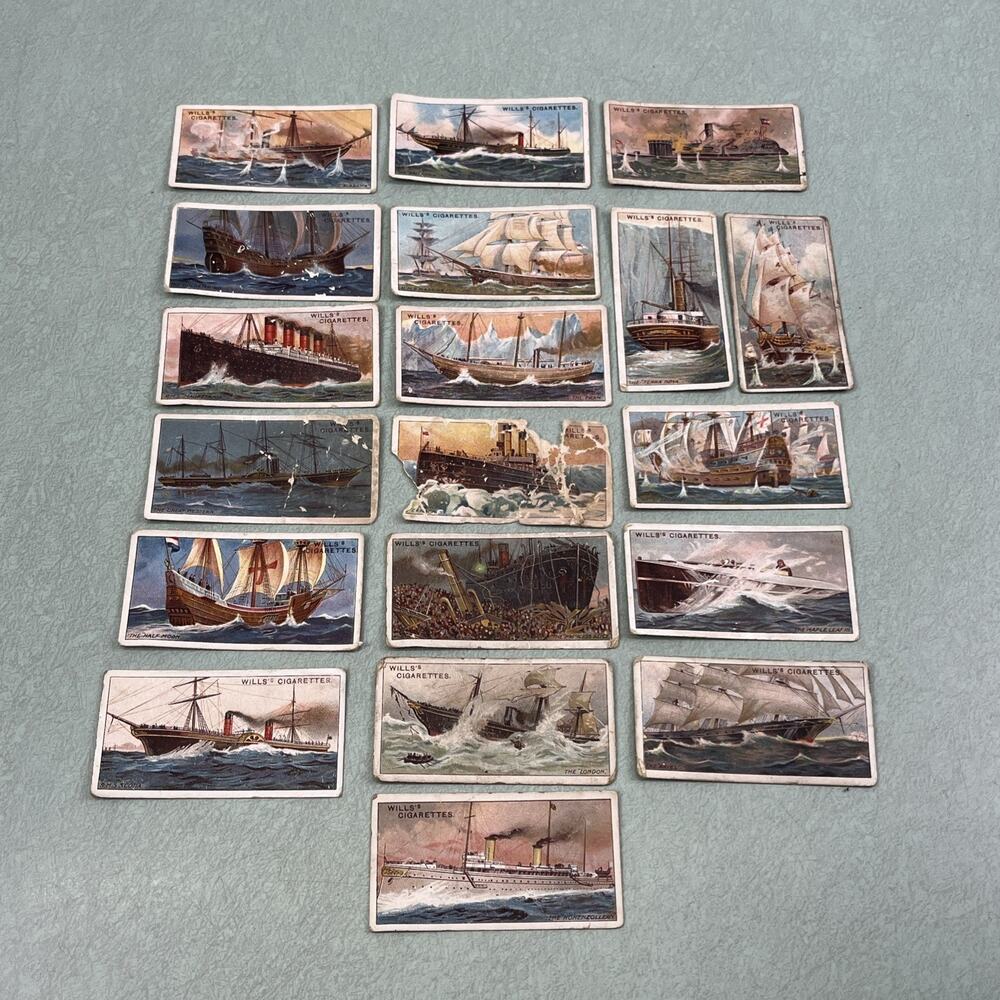 Wills’s Cigarettes Celebrated Ships Color 1911 Cigarette Collector Cards